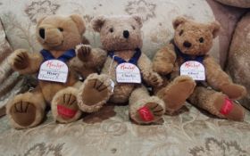 Collection of Three Hamley's Heritage Bears, Albert, Charles and Henry. All with name tags.