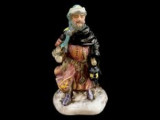 Rare Royal Doulton 'Good King Wenceslas' figure HN3262 with rare misprint as label to base is back