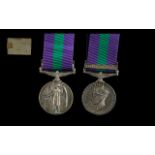 General Service Medal With Palestine 1945-48 Clasp, Awarded To 14621195 PTE D Williams Gordons.