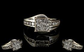 Ladies 18ct White Gold Attractive Diamon