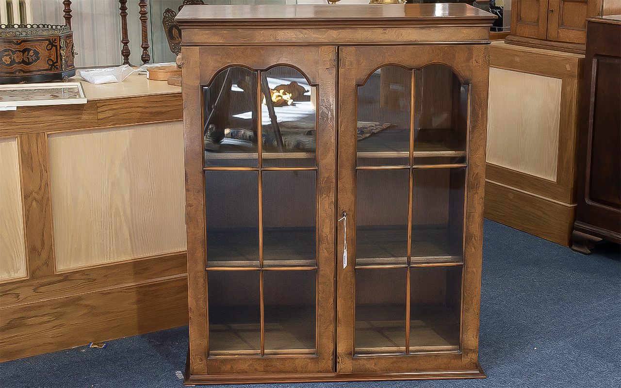 Glazed Fronted Bookcase, three shelves,