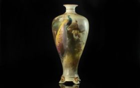 Early 20th Century Hand Painted Vase, hi