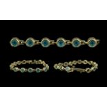 Ladies 14ct Yellow Gold Line Bracelet, s