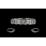 14ct White Gold Pleasing Quality Baguett