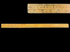 German WWII Wooden Ruler, marked with a