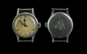 Longines Military Steel Cased Mechanical Watch, No Watch Strap. Marks to Back Cover - Arrow 613/
