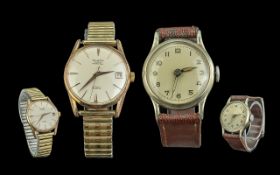 Plaza Geneva Automatic Watch and a Military Watch, two vintage gent's wrist watches, both working at