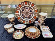 Large Collection of Royal Crown Derby including a large plate, cup, saucer, side plate, Millenium