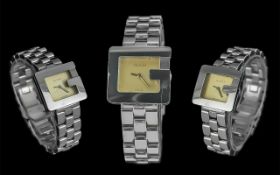 Gucci Ladies Fashion Stainless Steel Quartz Wrist Watch, Ref. No. 3600L. Polished steel finish,