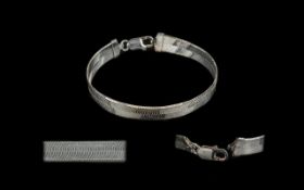 Designer Sleek Solid Silver Bracelet by Miabella, an Italian silver bracelet of sleek design, 8