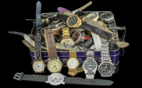 A collection of approximately 50 watches, mainly quartz but a few mechanical. Includes Casio,