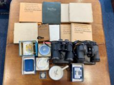 Collection of Assorted Items, to include two pairs of vintage binoculars in cases, two Wedgwood