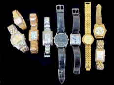 Collection of Fashion Watches, including two Oleg Cassini, Jaguar, Druker, Lorus, Anucci, Bill