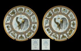 A Collection of Wedgwood Items. Includes Goebel Pair of Traditions Plates, Villeroy and Boch 2 x