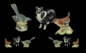 Beswick figure of a Border Collie, measures 3'' high x 4'' length, together with a Beswick No.