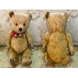 Early 20th Century Teddy Bear, moveable limbs, measures approx 18''.
