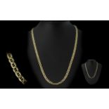 Ladies or Gents Excellent Contemporary 9ct Gold Chain with lobster claw clasp and good design,