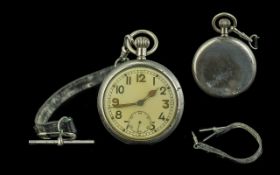 Antique Military Pocket Watch, military arrow to reverse; in full working order at time of