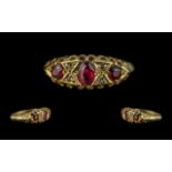 Edwardian Period 1902 - 1910 Excellent Ladies 18ct Gold Ruby and Diamond Set Ring. Gallery