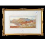 J A Jameson Original Watercolour, titled Lock Etive, mounted framed and glazed, image measures 7.5''