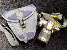 Nikon F55 35mm Film SLR Camera with Nikon 28-100mm F/3.5-5.6 G Zoom Lens, in grey Town & Country