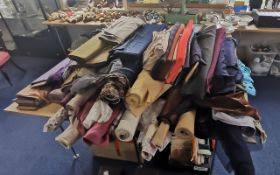 Haberdashery Interest - Huge Collection of Unused Rolls of High Quality Fabric, including wool,