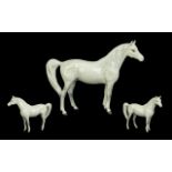 Beswick Hand Painted Horse Figure - Arab ' Xayal ' Model No 1265. Charcoal Grey Colour way. Issued