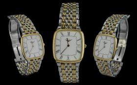 Longines Les Grandes Classic Gold Plate and Stainless Steel Dress Watch, ref. 26662477 to case back,