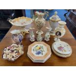 Quantity of Assorted Quality Porcelain, including Oriental 13'' tall vase, Mason's Mandalay bowl,