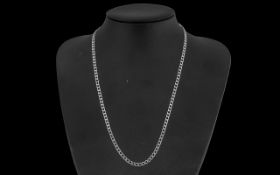 Sterling Silver Diamond Cut Curb Chain, with bolt ring fastening, in as new condition, measures 20''