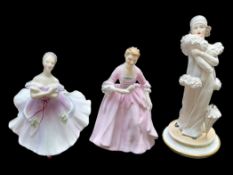 Two Royal Doulton Figures, HN 2209 'Hostess of Williamsburg' and HN 2116 'The Ballerina'. Together