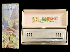 Vintage Echo Haromonica, the Echo Glockenreine Stimmung Harmonica By Hohner C & G made in Germany in