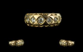 Victorian Period 1937 - 1901 Attractive Ladies 18ct Gold ' Betrothal ' 5 Stone Diamond Set Ring,