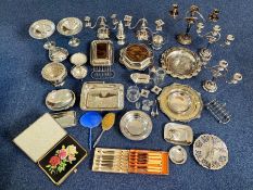 Large Quantity of Quality Silver Plated Ware, comprising candelabra, bowls, trays, rose bowl,