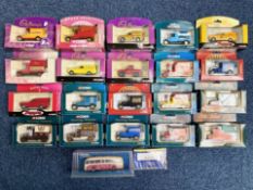 Collection of Corgi Die Cast Models, boxed, including Motoring Memories, AA, Royal Mail, Cadbury'