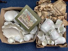 Quantity of White Wedgwood China, including soup bowls and saucers, teapot, plates etc., together