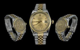 Rolex Oyster Perpetual Gents 18ct Gold and Stainless Steel Datejust Chronometer Wrist Watch, ref.