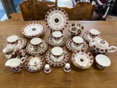 Staffordshire Pottery Tea/Dinner Service, comprising tea pot, milk jug, sugar bowl, seven large