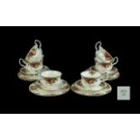 Royal Albert 'Old Country Roses' Tea Set, comprising six large tea cups, six saucers, and six side