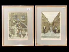 Two Tom Dodson Signed Prints, both mounted, framed and glazed, overall size 20'' x 15'' approx. 'The