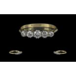 18ct Gold & Platinum 5 Stone Diamond Set