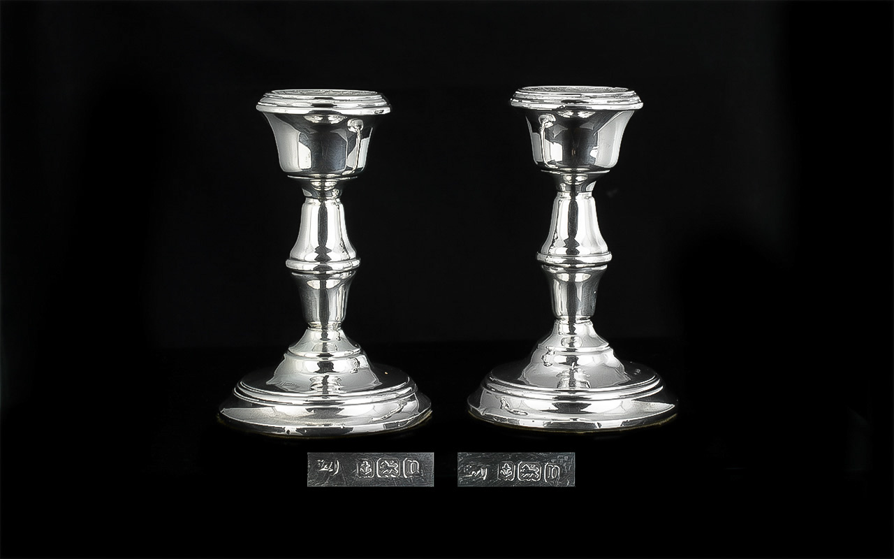 Edwardian Period Pair of Sterling Silver