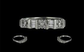 14ct White Gold Pleasing Quality Baguett