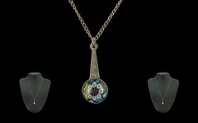 Scottish Silver Millefiori Pendant and N