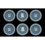 Wedgwood Blue Jasper 6 x Round Sweet Dis