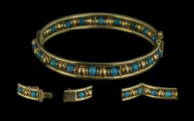 Ladies 14ct Gold Attractive Turquoise St