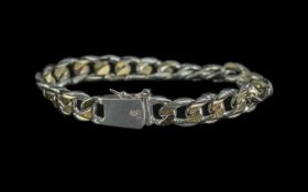 Gentleman's Heavy Silver Link Bracelet,