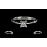 Ladies Platinum Superb Single Stone Diam