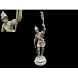 Metal Cast Figure of a Soldier, raised o