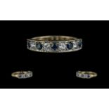 Ladies Attractive Seven Stone 9ct Gold,